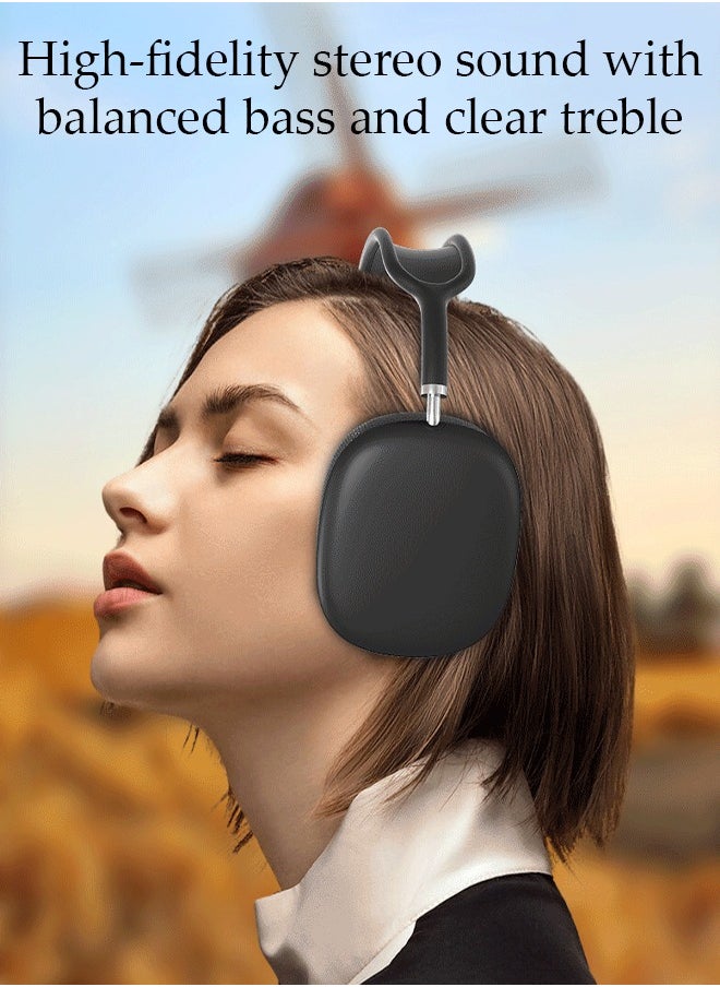 DUNISO IPX5 Waterproof Wireless Headphones Active Noise Cancelling Bluetooth Headphones Over Ear with Adjustable Microphone Deep Bass Comfortable Protein Earpads Bluetooth 5.0 for Travel and Work  - Image 5