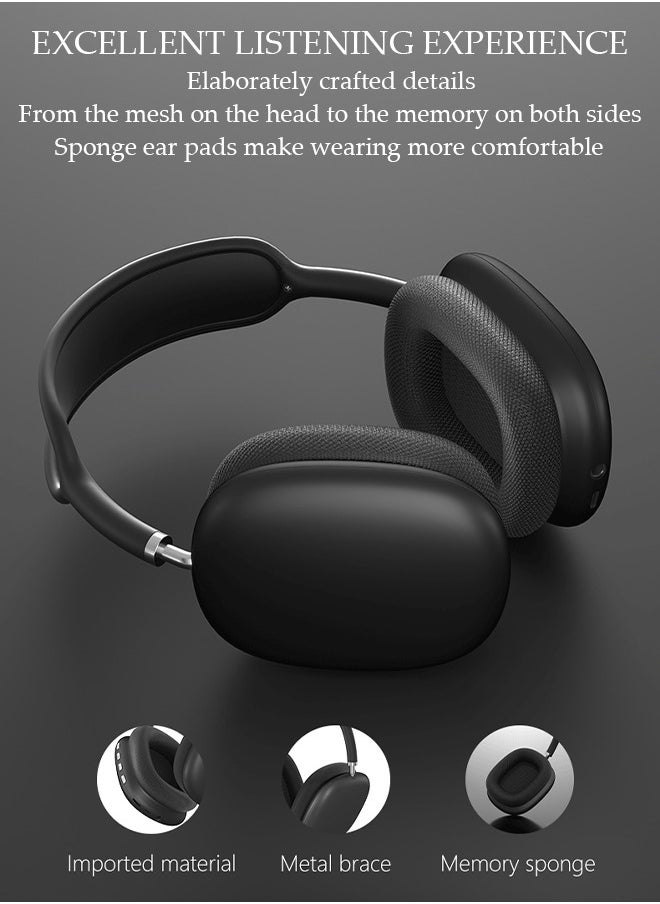 DUNISO IPX5 Waterproof Wireless Headphones Active Noise Cancelling Bluetooth Headphones Over Ear with Adjustable Microphone Deep Bass Comfortable Protein Earpads Bluetooth 5.0 for Travel and Work  - Image 4
