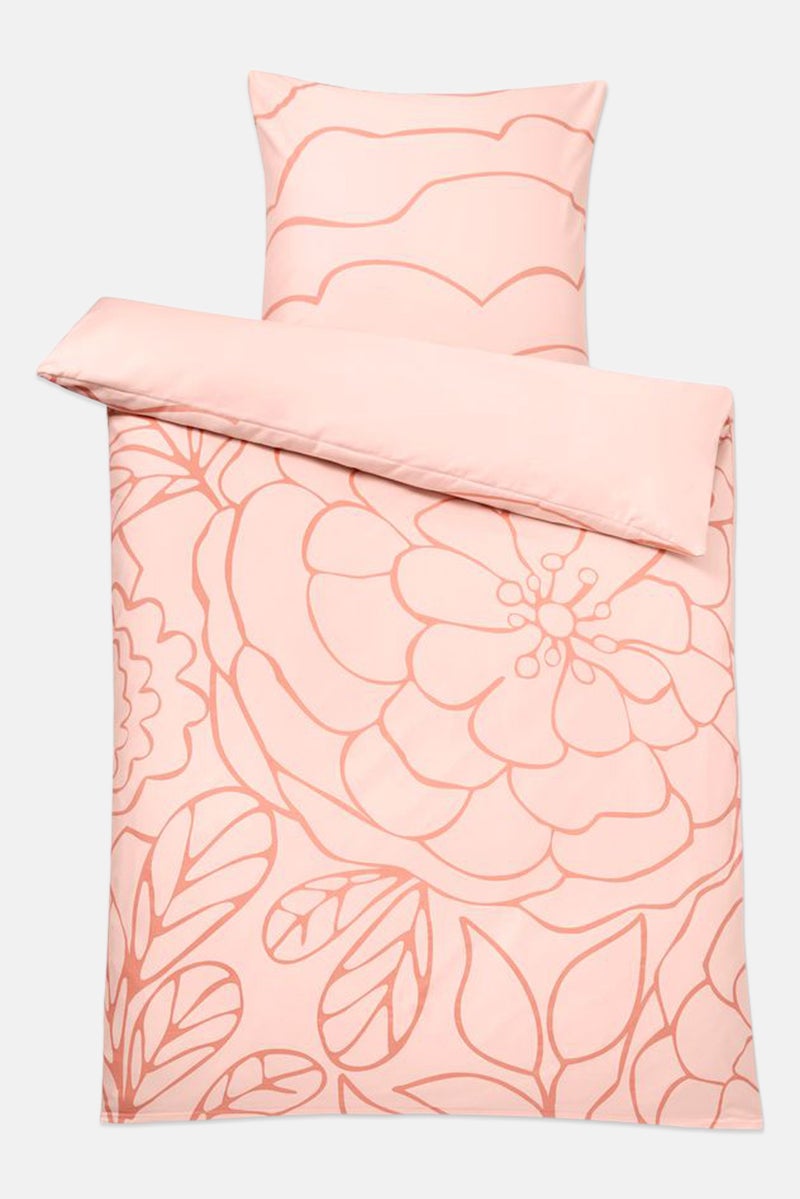 Tchibo Single Floral Print Duvet Set 160 x 210 cm, Multicolor  - Image 2