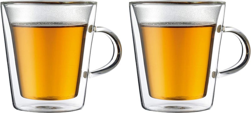 Bodum canteen double wall mug, clear, 0.20 litre, bd-10325-10, 2 pieces - Image 1