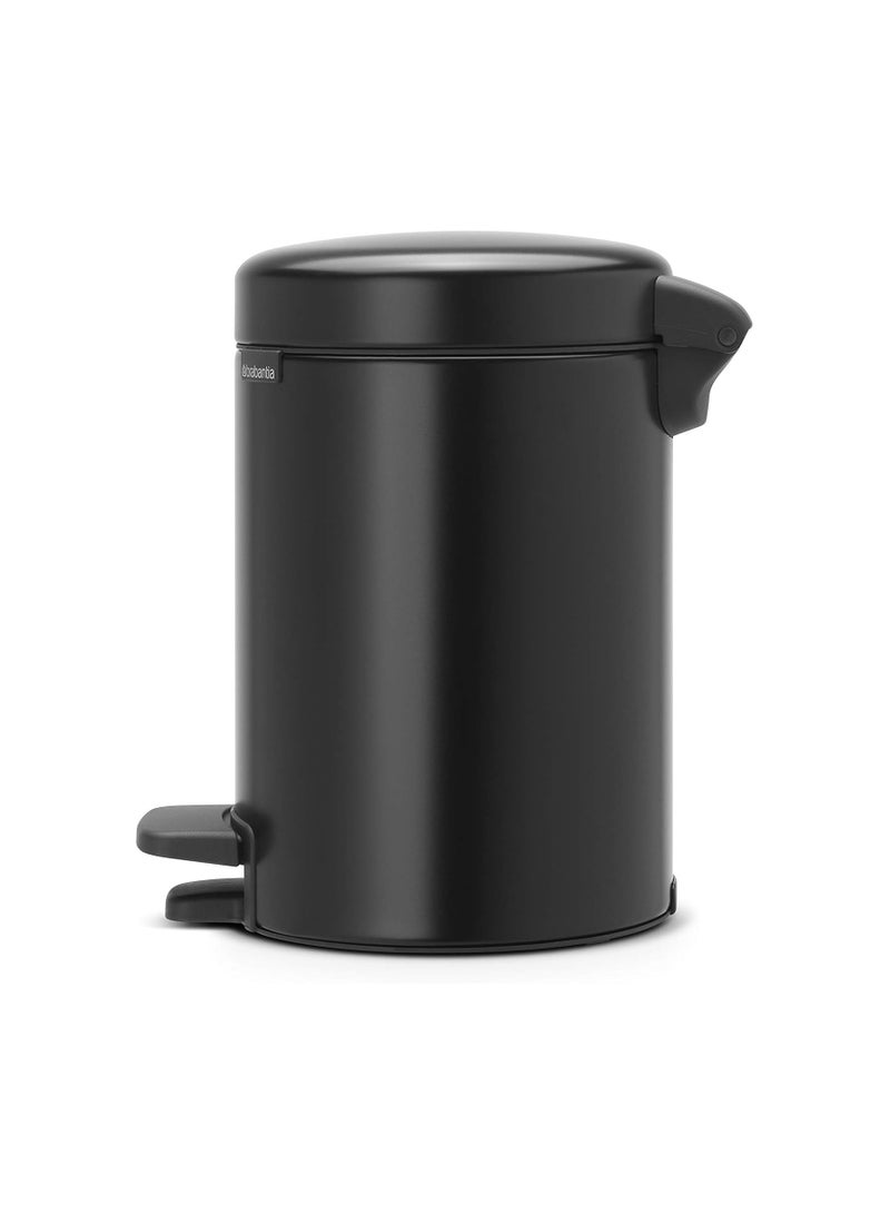 Brabantia Pedal Bin NewIcon with Plastic Inner Bucket – Matt Black, 3L Size V - Image 3