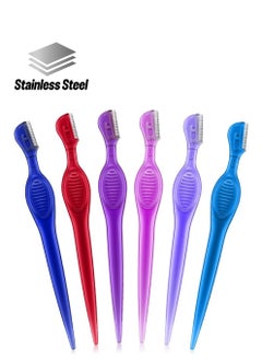 24 Pieces Eyebrow Razor Mini Portable Eyebrow Shaver Multipurpose Face Razors Stainless Steel Makeup Face Care Tools With Precision Cover For Women Men Face Hair Removers