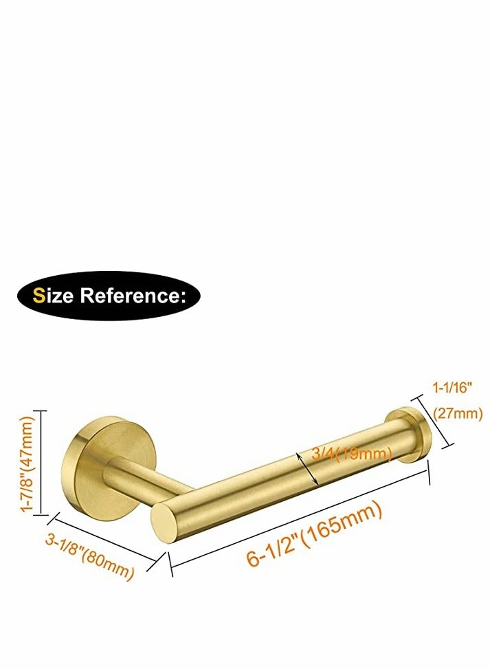 SOLARAE Restroom Fixtures Brushed Gold Toilet Paper Holder, Bathroom, Wall Mount Durable SUS304 Stainless Steel, Modern Style, Toilet Paper Holder Modern Style, for Hotel Kitchen - Image 5