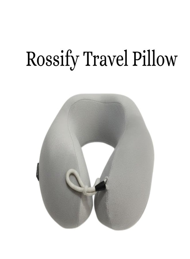 Rossify Travel Pillow for Neck Support | Soft U-Shape Neck Travel Pillow for Flight, Car & Train | Comfortable Portable Head Support Cushion for Adults - Image 2