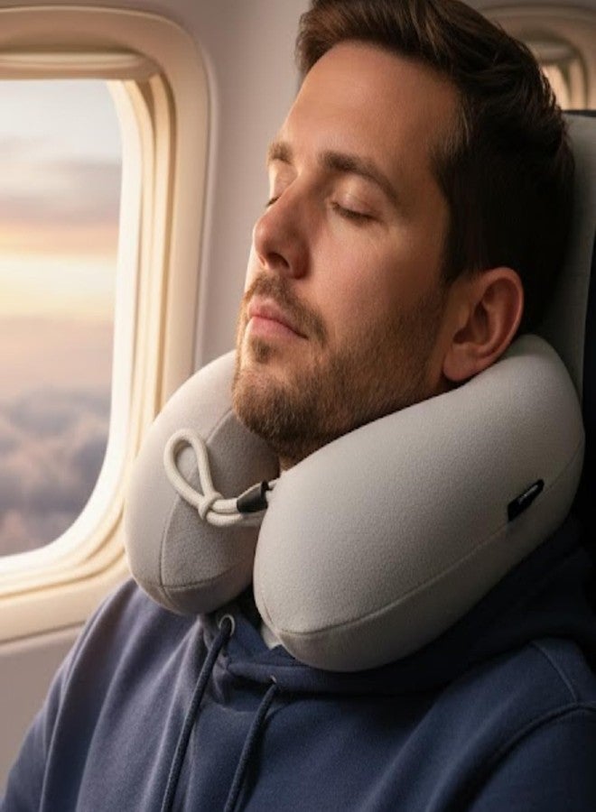 Rossify Travel Pillow for Neck Support | Soft U-Shape Neck Travel Pillow for Flight, Car & Train | Comfortable Portable Head Support Cushion for Adults - Image 5