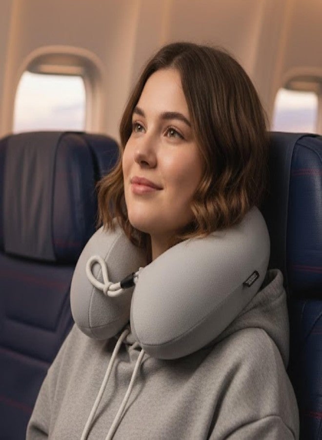 Rossify Travel Pillow for Neck Support | Soft U-Shape Neck Travel Pillow for Flight, Car & Train | Comfortable Portable Head Support Cushion for Adults - Image 3