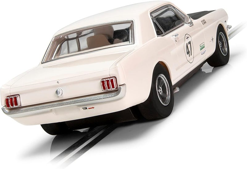 Scalextric Ford Mustang Goodwood Revival 47 132 Slot Race Car C4353 WhiteBlack - Image 4