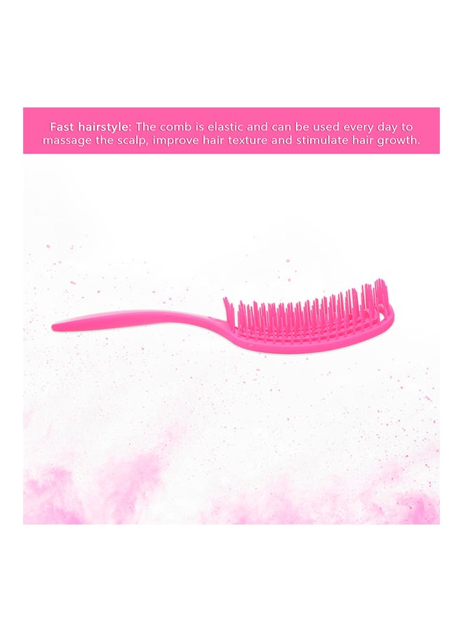 إسكدنيا فرشاة تدليك سبا مربّعة لمشط الشعر وردي - Image 2