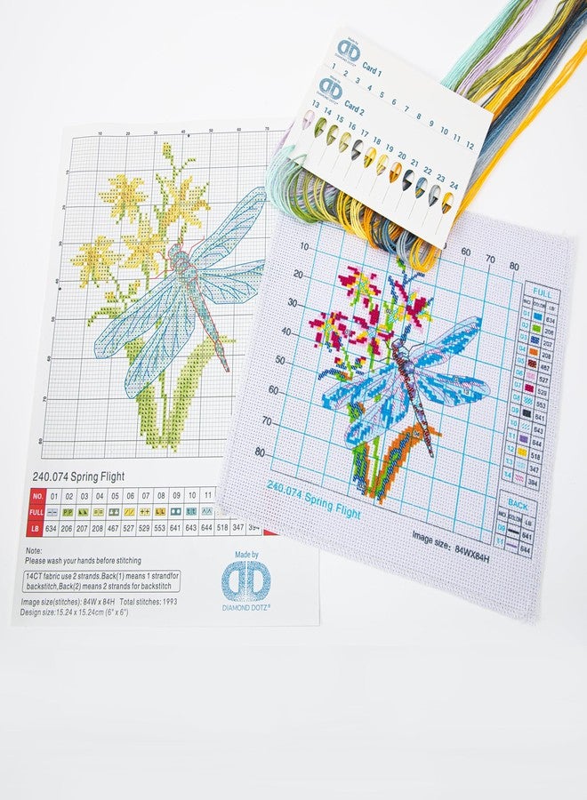 DIAMOND DOTZ Spring Flight - Stamped Cross Stitch Kit for Adults, Counted Cross Stitch Patterns, Easy-to-Follow Design, Perfect for Beginners and Experts - Image 5