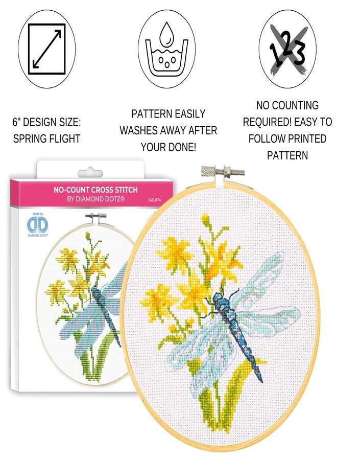DIAMOND DOTZ Spring Flight - Stamped Cross Stitch Kit for Adults, Counted Cross Stitch Patterns, Easy-to-Follow Design, Perfect for Beginners and Experts - Image 2