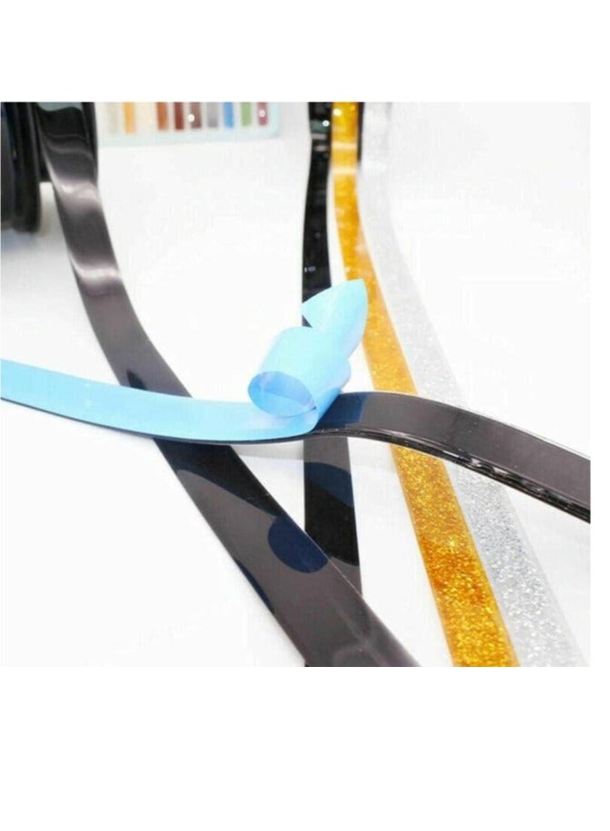 الواحة-TH شريط لاصق ذاتي اللصق مقاوم للماء ومانع للعفن من بلاط السيراميك، لفافتين بطول 12 مترًا، شريط لاصق مزخرف لزوايا الحواف الجانبية للمطبخ والحمام وحوض الاستحمام والأرضية وحافة الحائط - Image 3