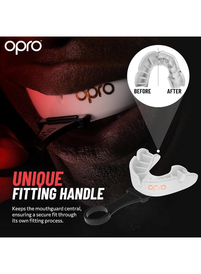 OPRO Bronze Level UFC Adult and Kids Sports Mouthguard with Case and Fitting Device, Kids Gum Shield for UFC, MMA, Boxing, BJJ and Other Combat Sports (White, Youth) - Image 5