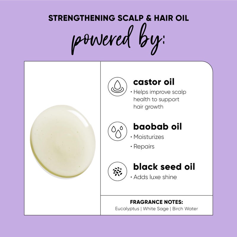 HASK Texture Series Strengthening Scalp & Hair Oil with Castor, Baobab & Black Seed Oils for Curly, Coily & Kinky Hair, Gluten-Free, Sulfate-Free, Cruelty-Free â€“ 4 fl oz - Image 3