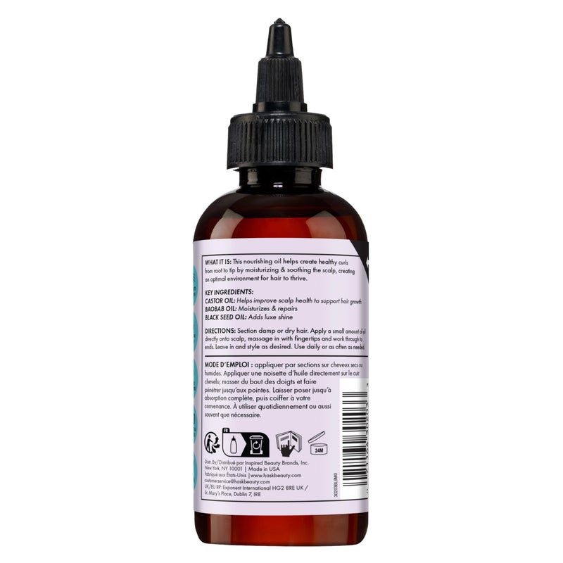 HASK Texture Series Strengthening Scalp & Hair Oil with Castor, Baobab & Black Seed Oils for Curly, Coily & Kinky Hair, Gluten-Free, Sulfate-Free, Cruelty-Free â€“ 4 fl oz - Image 5