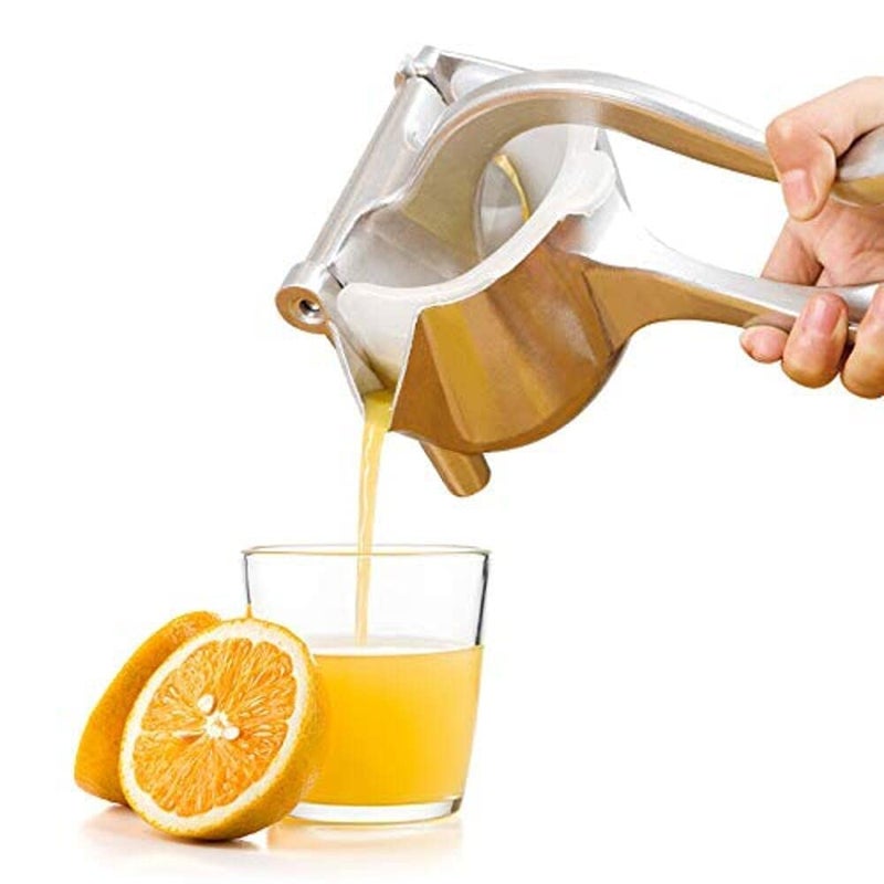 Hidak Hand Press Juicer Machine Aluminium Manual Fruit Squeezer Orange Juicer Heavy Duty Multipurpose Manual Juicer Machine for Fruits Ergonomic Handle Design Silver - Image 2