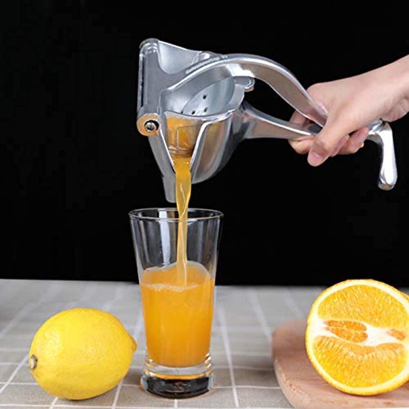 Hidak Hand Press Juicer Machine Aluminium Manual Fruit Squeezer Orange Juicer Heavy Duty Multipurpose Manual Juicer Machine for Fruits Ergonomic Handle Design Silver - Image 4