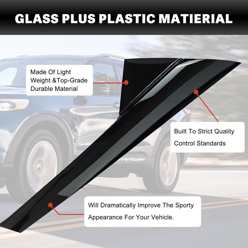 USTAR Black Right Windshield Pillar Trim Panel Molding Cover and Bracket for Ford Explorer 2011-2019 - Image 4