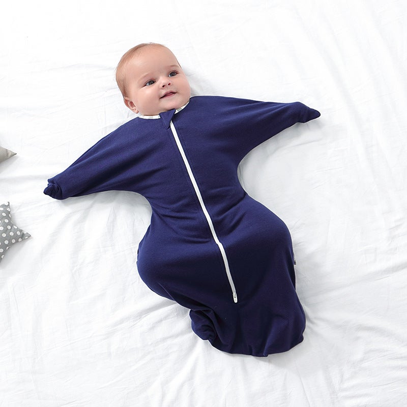 Cross-Border baby surrender swaddling breathable baby anti-startling sleeping bag cotton baby sleeping bag artifact wholesale - Image 5
