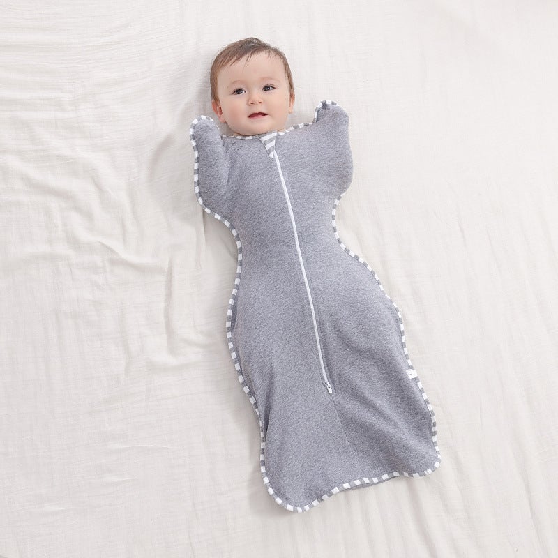 Cross-Border baby surrender swaddling breathable baby anti-startling sleeping bag cotton baby sleeping bag artifact wholesale - Image 3