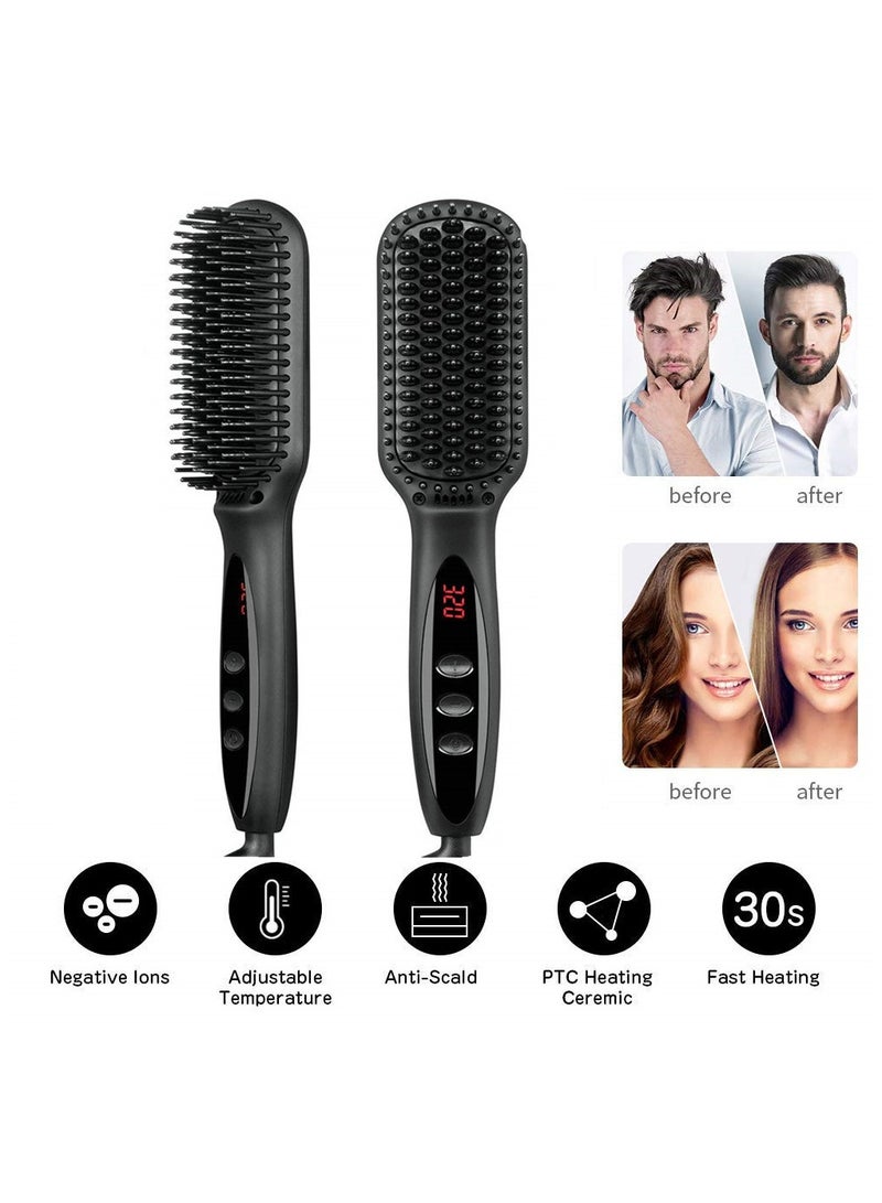 كابتن تيك 3 In 1  Beardu0026 Long Hair u0026 Short Hair Straightener Brush For Men u0026Women - Image 3