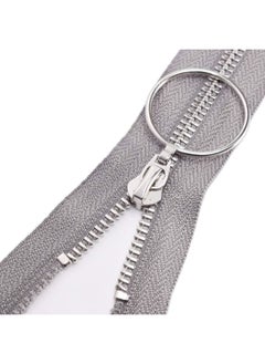 Generic Metal Zipper #5-Glossy Separating Jaket Zippers for Sewing 32 Inch-Heavy Duty Coats Zippers-VOC Zipper One Way Open Bottom-Grey Tape with Sliver Teeth(32"1PCS)…  - Image 1
