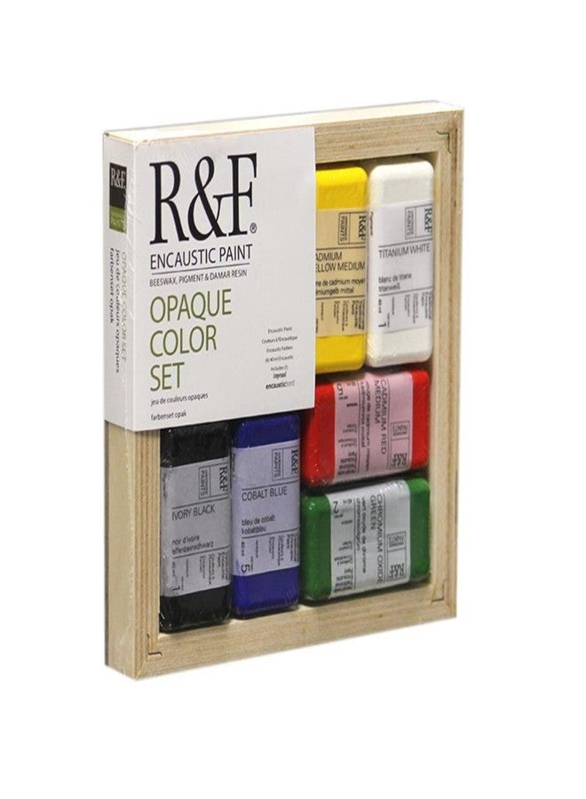 R&F Handmade Paints - Professional Encaustic Paint - Opeque Colors, Set of 6 - Image 2