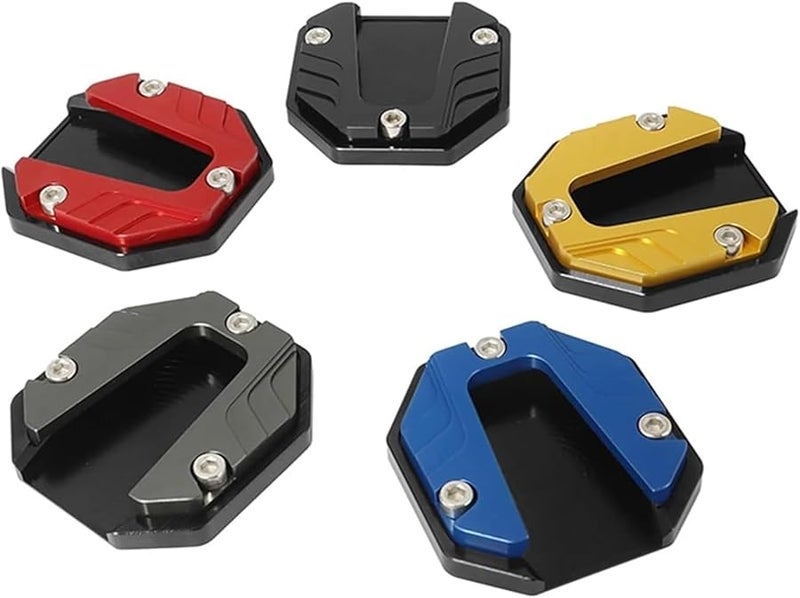 Yellow Universal Scooter Motorcycle Bike Kickstand Extender Anti Skid Enlarged Base Pad - Image 4