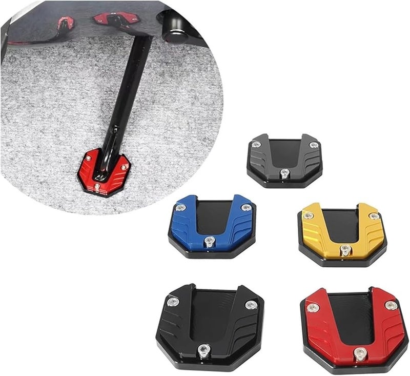 Yellow Universal Scooter Motorcycle Bike Kickstand Extender Anti Skid Enlarged Base Pad - Image 3