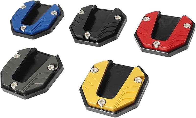 Yellow Universal Scooter Motorcycle Bike Kickstand Extender Anti Skid Enlarged Base Pad - Image 5