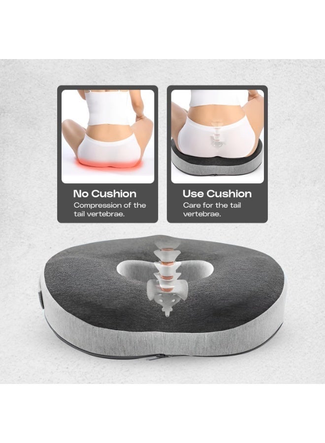 Bukela Memory Foam Seat Cushion, Donut Pillow Pain Relief for Prostate, Pregnancy, Coccyx Pain, Surgery, Sciatica, Car Home Office Seat Cushions - Image 4