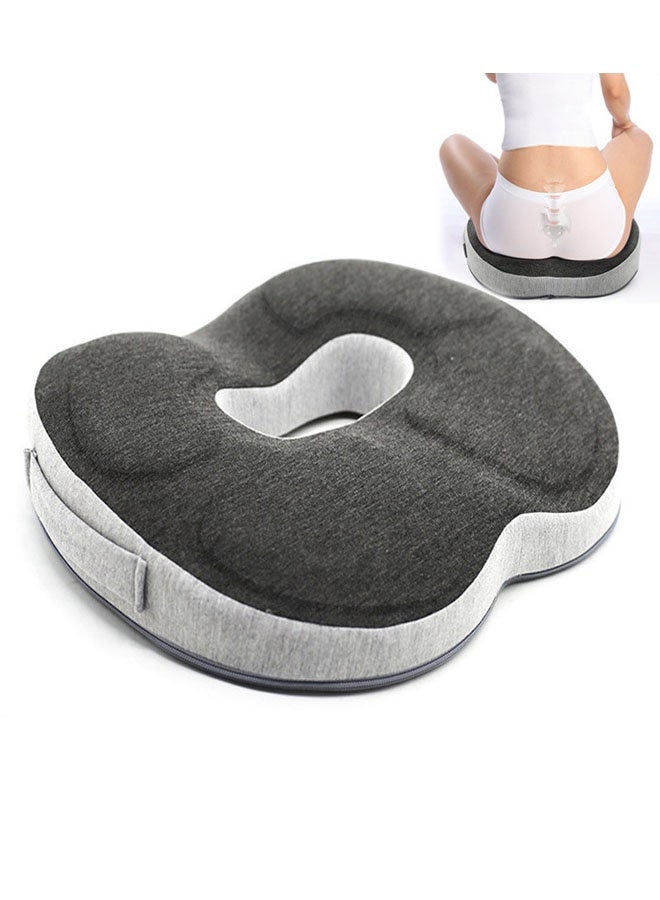 Bukela Memory Foam Seat Cushion, Donut Pillow Pain Relief for Prostate, Pregnancy, Coccyx Pain, Surgery, Sciatica, Car Home Office Seat Cushions - Image 1