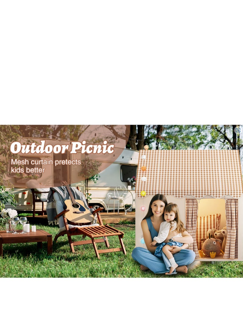 كونودول خيمة أطفال كبيرة للاستخدام الداخلي والخارجي، خيمة لعب للأطفال مع زينة لحفلات عيد الميلاد، خيمة قلعة أميرة للأطفال، ألعاب غرفة داخلية للأطفال للبنات والأولاد - Image 5