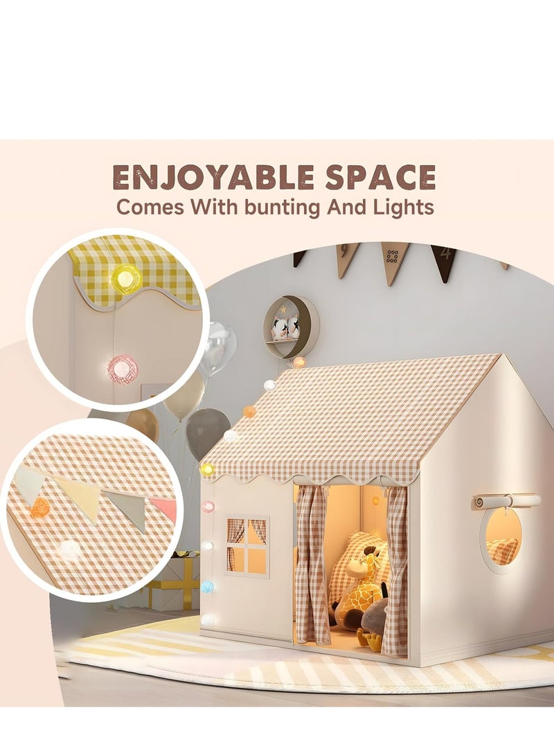 كونودول خيمة أطفال كبيرة للاستخدام الداخلي والخارجي، خيمة لعب للأطفال مع زينة لحفلات عيد الميلاد، خيمة قلعة أميرة للأطفال، ألعاب غرفة داخلية للأطفال للبنات والأولاد - Image 2