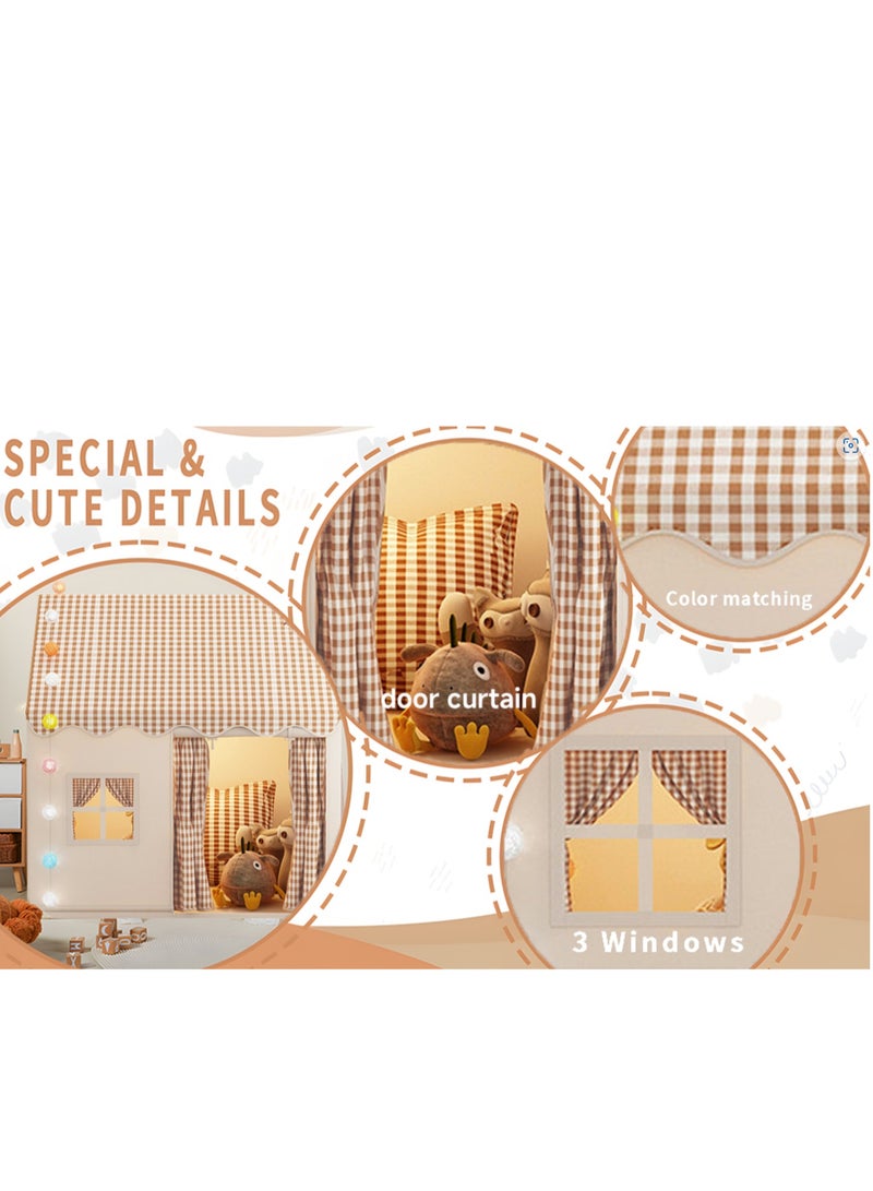 كونودول خيمة أطفال كبيرة للاستخدام الداخلي والخارجي، خيمة لعب للأطفال مع زينة لحفلات عيد الميلاد، خيمة قلعة أميرة للأطفال، ألعاب غرفة داخلية للأطفال للبنات والأولاد - Image 4