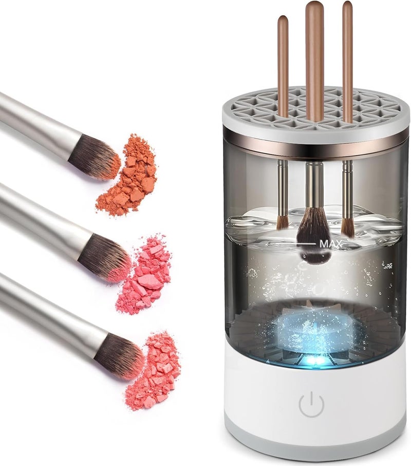 Calyrex Electric Makeup Brush Cleaner Makeup Brush Cleaner Machine with Brush Clean Mat Automatic Cosmetic Brush Cleaner Makeup Brush Tools for All Size Beauty Makeup Brushes Set - Image 1