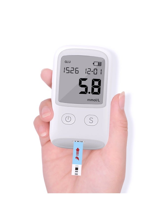 YUNSYE Blood Glucose Monitor set, with 100 Blood Sugar Test Strips, 100 Lancets, 1 Blood Glucose Meter, 1 Lancing Device, Travel Case for Diabetes Testing Kit (Auto-Coding Glucometer kit with 1 Control Solution - Image 1