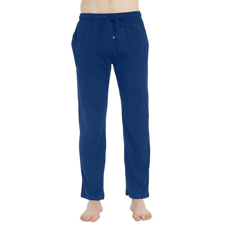 U2SKIIN Mens 100% Cotton Pajama Pants, Lightweight Soft Lounge Pant with Pockets Sleep Pj Bottoms for Men(Royal Blue, L) - Image 1