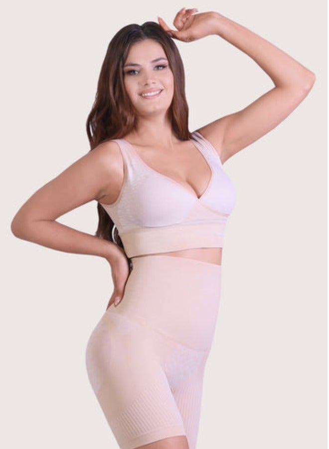 SANKOM Patent Premium Shaper for Women | High Waist Tummy Control with Compression for Each Muscle | Improves Posture and Helps Reduce Lower Back Pain | Butt Lift and Hourglass Figure Effect | Soft Breathable Fabric with Anti-Slip Silicone - Image 1