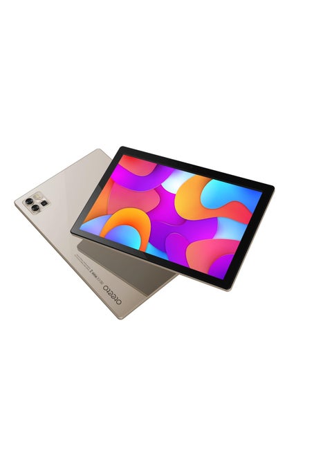 Oteeto Tab 12 Pro 5G Android Tablet, 10.1 Inch Display, 8GB RAM, 512GB ROM, 6000 mAh Battery, Wireless Keyboard (Gold)
