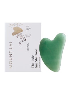 Mount Lai Mount Lai Jade Gua Sha Facial Tools, Face Sculpting Skin Care Guasha Tool for Face and Body, Self Care Facial Massager to Relieve Muscle Tension and Reduce Puffiness 