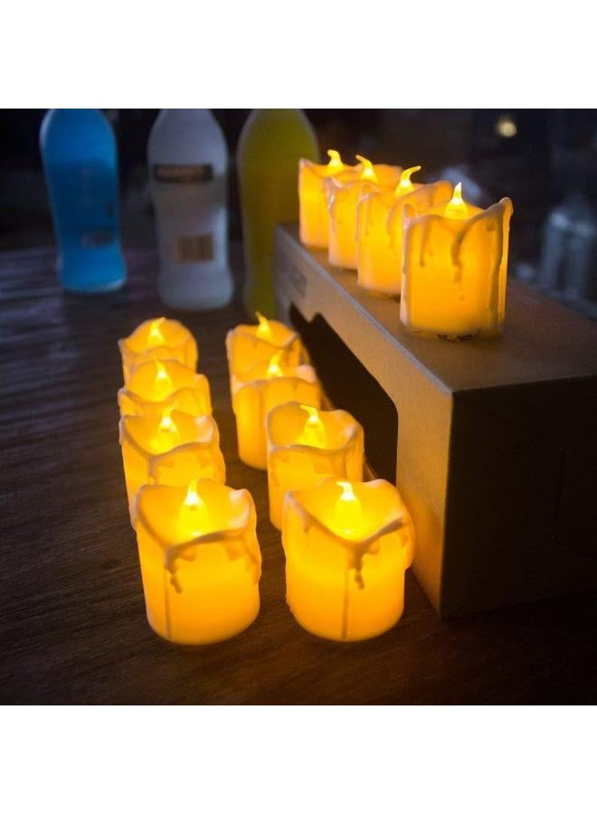 Pack of 12 LED Flameless Votive Candles - Image 4