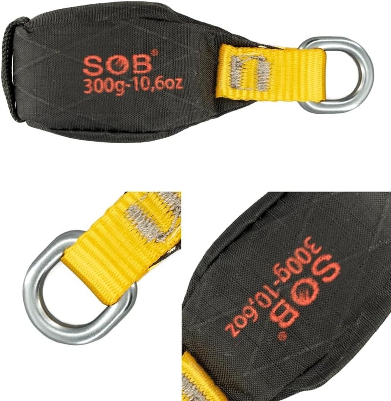 SOB Outdoor Throw Weight Bag 250g/300g/350g Arborist Durable Climbing Rope Bag Multi Throw Bag Tree Rock Spelunking (300g-Black) - Image 1