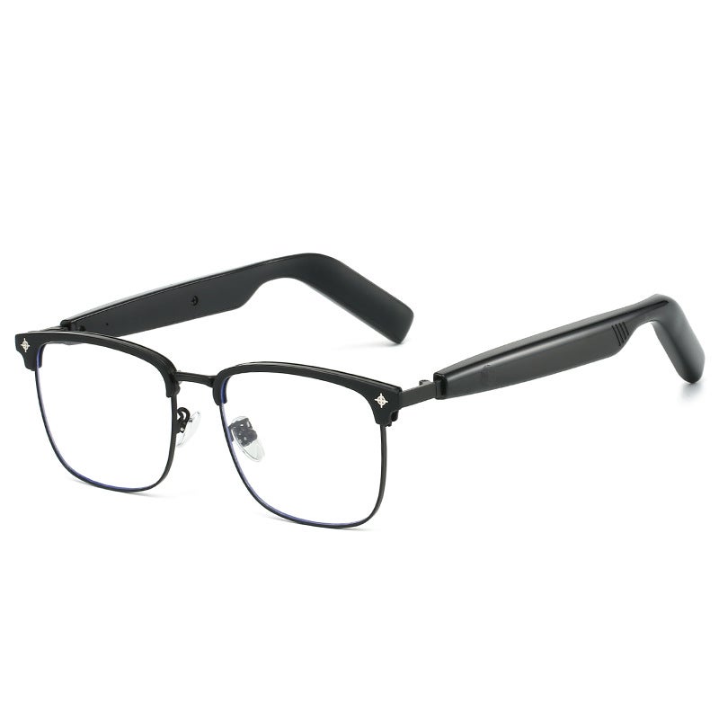New Ai Smart Translation Wireless Bluetooth Glasses For Women, Half-Frame Business Frame Headphones, Anti-Blue Light Myopia Glasses - Image 1