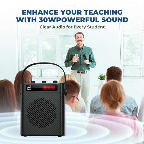 W WINBRIDGE WinBridge Voice Amplifier with Wireless Microphone & Speaker - Portable Mini Bluetooth PA System with Handheld Mic, 30W Rechargeable Megaphone for Teachers, Speech & Outdoor Events S93 Pro - Image 2