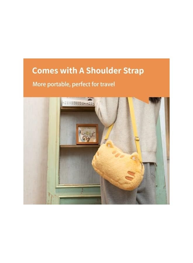 PROMASS Fat Cat Plush Bag with A Shoulder Strap, Cartoon Crossbody Bag Carrying Case Compatible with Nintendo Switch/OLED and Other Accessories - Image 2