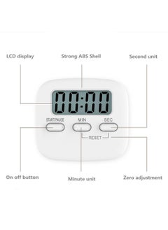 SCILLA SCILLA Digital Kitchen Timer Magnetic Countdown Cooking Kitchen Timer with Louder Alarm and Big Digit Back Stand Hanging Hole for Cooking Study Beauty Shower Oven etc Multicolor  - Image 3