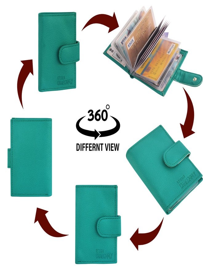 GREEN DRAGONFLY PU Leaher Clutches/Women's Wallets/Card Holder for Women,Credit Card Holder Wallet for Women & Girl's(NMB/202306765-Teal) - Image 5
