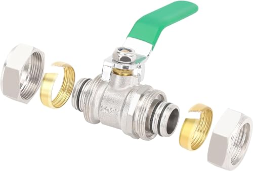 ANCIMOON 3/4’’ Air Piping Fittings, Brass Ball Valve, 3/4’’× 3/4’’ Piping, Shut-Off Fittings Fit for Shop Garage Compressed Air Line System - Image 3