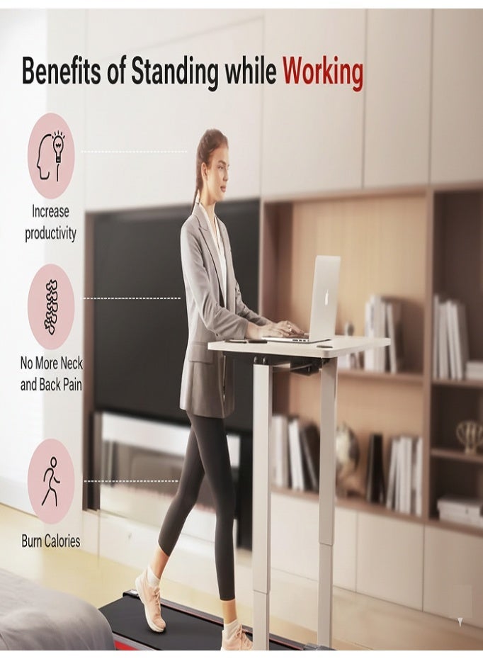 ليفي جهاز مشي كهربائي محمول قابل للطي، جهاز مشي كهربائي يُوضع تحت المكتب، جهاز مشي كهربائي محمول قابل للطي بسرعة 0-6 كم/ساعة مع شاشة LED وجهاز تحكم عن بُعد، جهاز جري نحيف بمحرك كهربائي بسعة 120 كجم للاستخدام المنزلي والمكتبي - Image 5