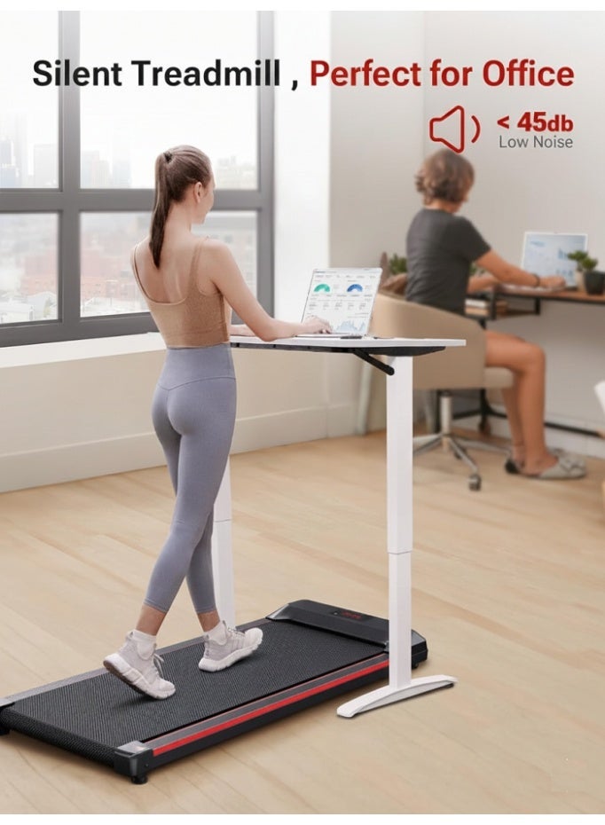 ليفي جهاز مشي كهربائي محمول قابل للطي، جهاز مشي كهربائي يُوضع تحت المكتب، جهاز مشي كهربائي محمول قابل للطي بسرعة 0-6 كم/ساعة مع شاشة LED وجهاز تحكم عن بُعد، جهاز جري نحيف بمحرك كهربائي بسعة 120 كجم للاستخدام المنزلي والمكتبي - Image 4